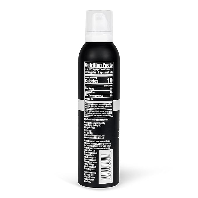 South Chicago Packing Wagyu Beef Tallow Spray, Umami-Rich, Flavorful, Perfect for Sauteing