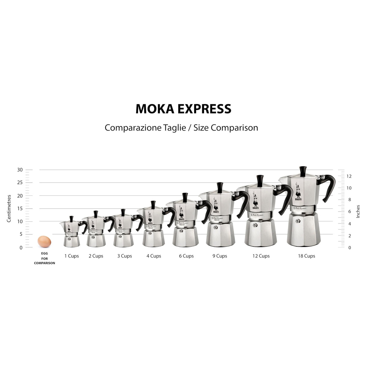 Bialetti Moka Express Iconic Italian Stovetop Espresso Maker (Natural Silver, 6 Cups)