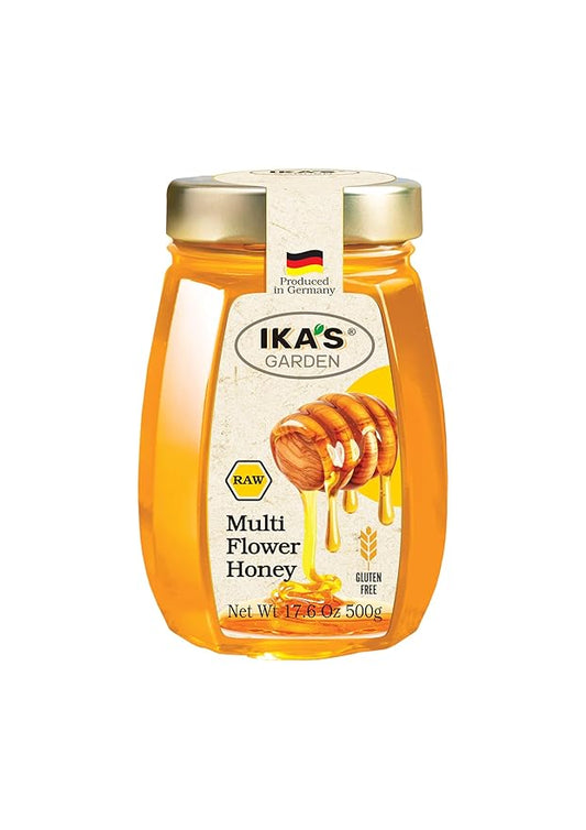 Ika's Garden Raw Multi Flower Honey - 100% Pure, Unfiltered, Gluten-Free – Product of Germany, 17.6