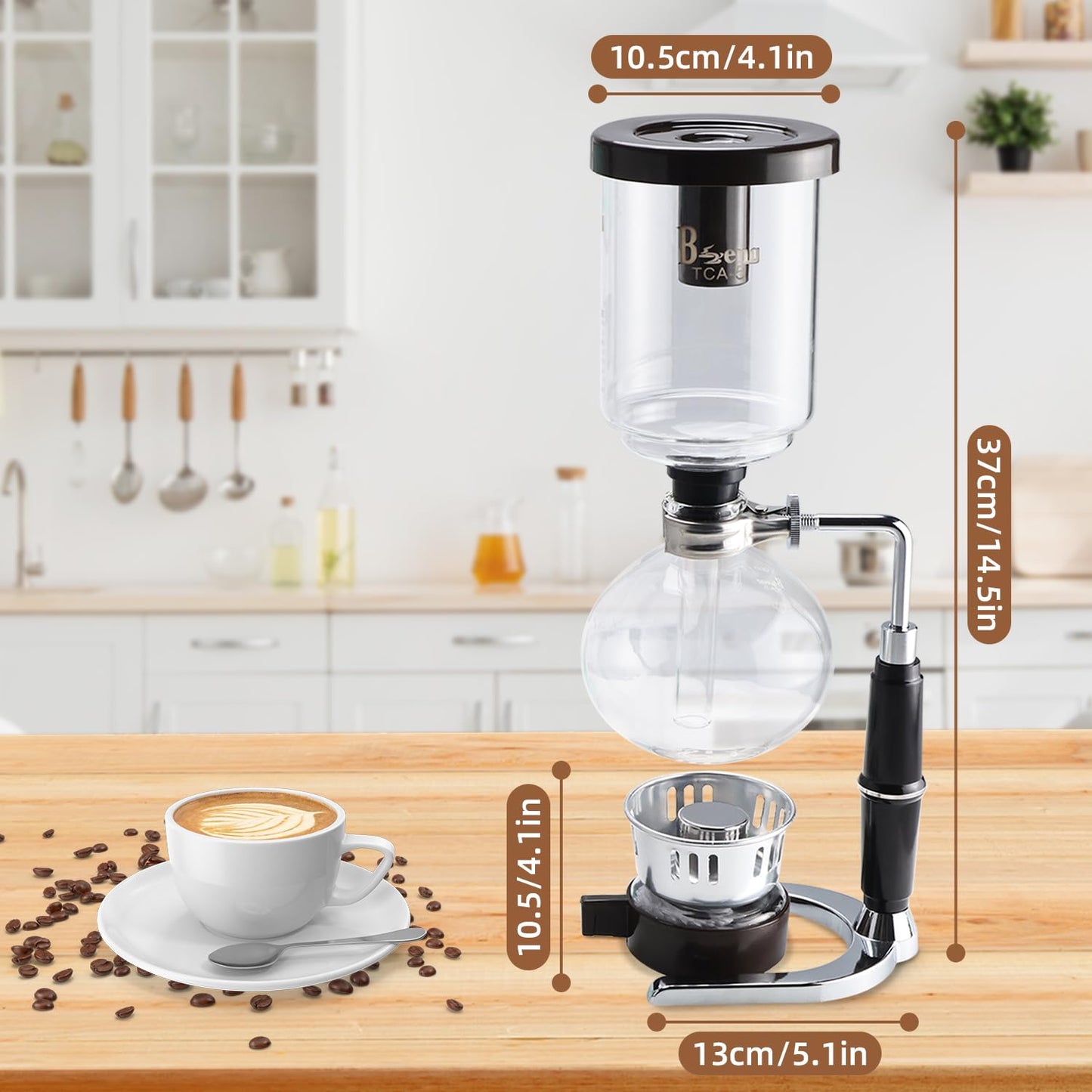 Amarine Made Siphon Coffee Maker, Siphon Coffee Brewer, Japanese Siphon