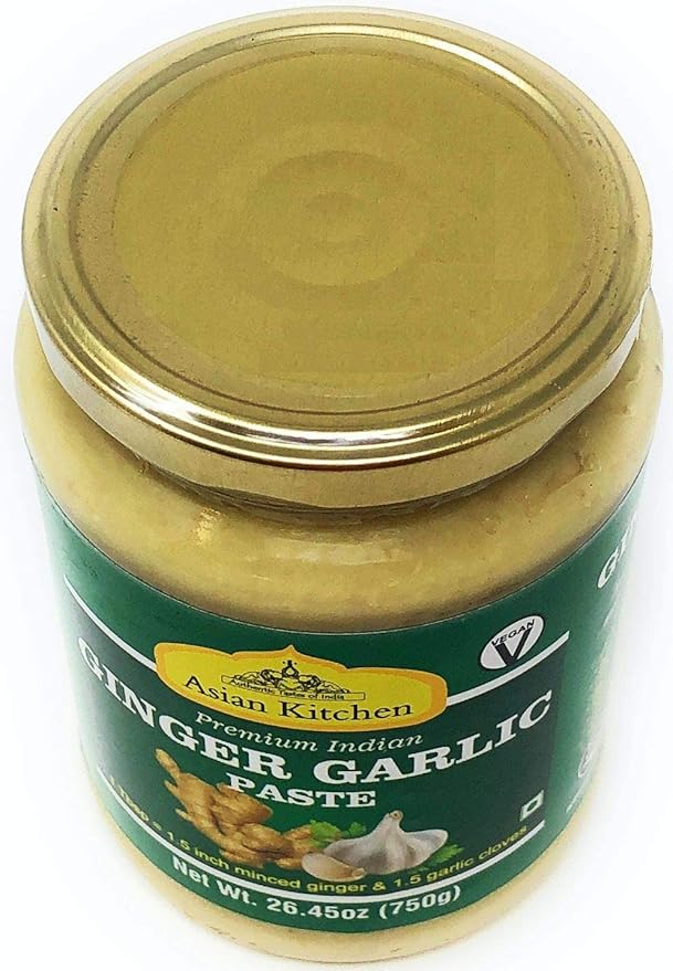 Asian Kitchen Ginger Garlic Cooking Paste 26.5oz (750g) Glass Jar ~ Vegan | Gluten Free | NON-GMO |