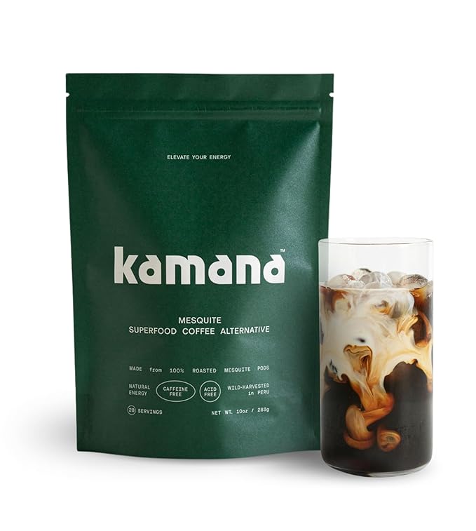 Kamana Caffeine Free Coffee Alternative - 100% Mesquite, Medium Roast Coffee Substitute - Smooth &