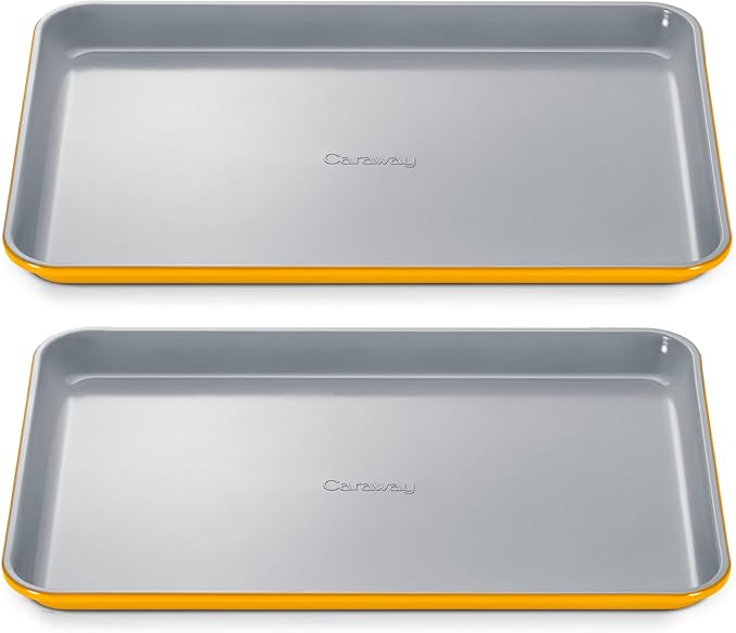 Caraway Non-Stick Ceramic Medium Baking Sheet - Naturally Slick Ceramic Coating - Non-Toxic, PTFE &