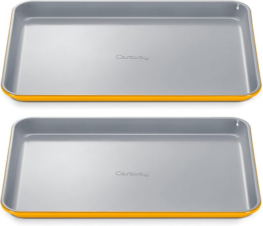 Caraway Non-Stick Ceramic Medium Baking Sheet - Naturally Slick Ceramic Coating - Non-Toxic, PTFE &