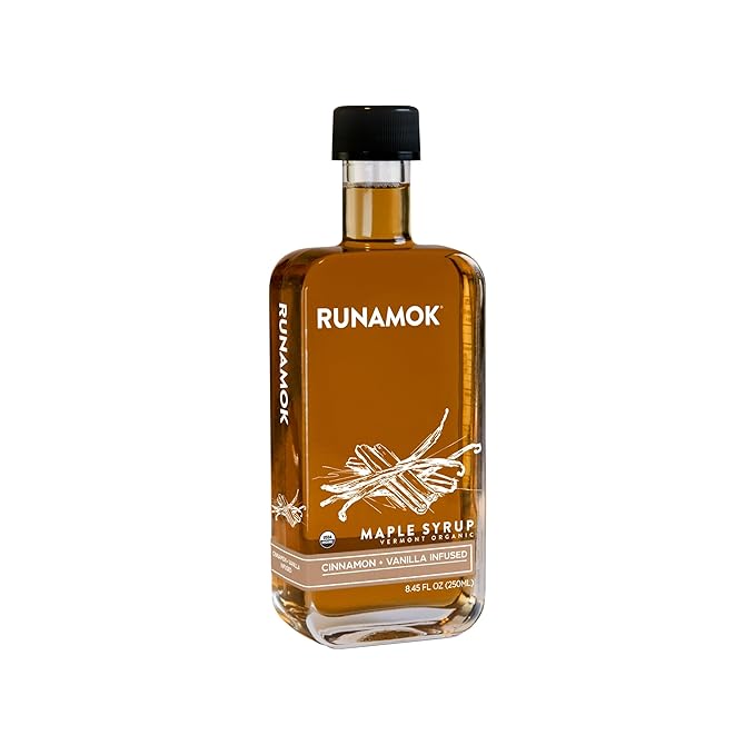 Runamok Maple Cinnamon-Vanilla Infused Maple Syrup - Authentic & Real Vermont Maple Syrup | Gluten
