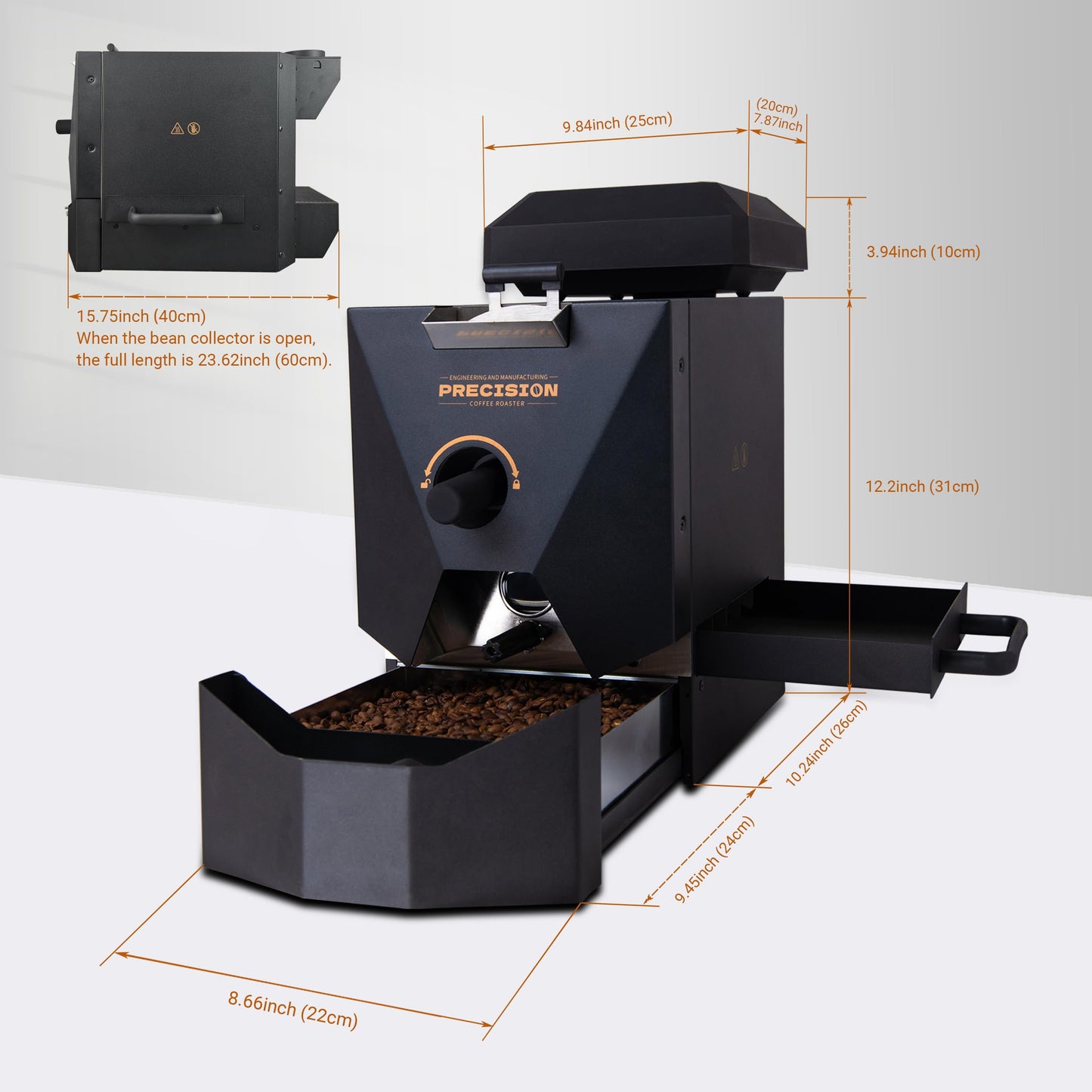 1Pound Electric Coffee Roaster for Home Use, Automatic Roasting And Easy Operation, With A Smoke