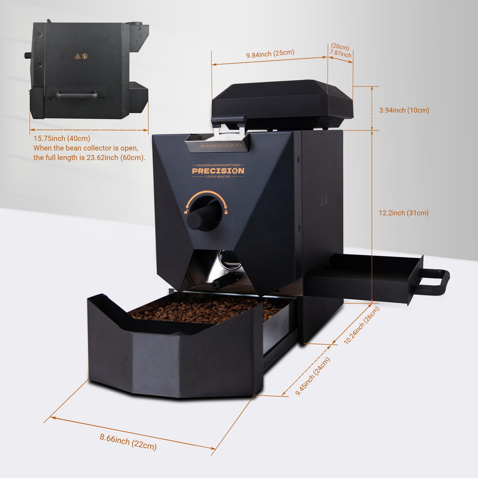 1Pound Electric Coffee Roaster for Home Use, Automatic Roasting And Easy Operation, With A Smoke