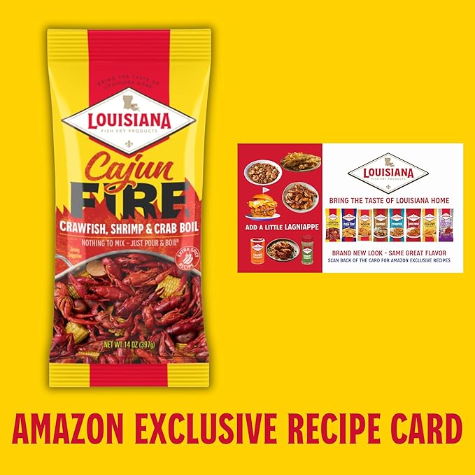 Louisiana Fish Fry, Cajun Fire Boil, 14 oz (Pack of 1)