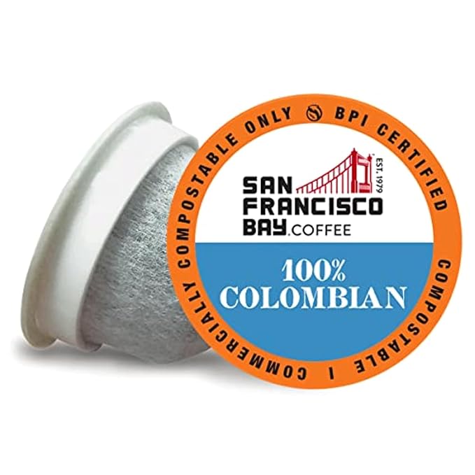 San Francisco Bay Compostable Coffee Pods - 100% Colombian (120 Ct) K Cup Compatible including