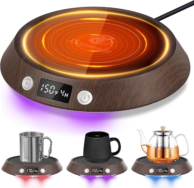 Coffee Mug Warmer – 55W Fast Heating Coffee Warmer, 3 Temperature Settings up to 170℉ with LED