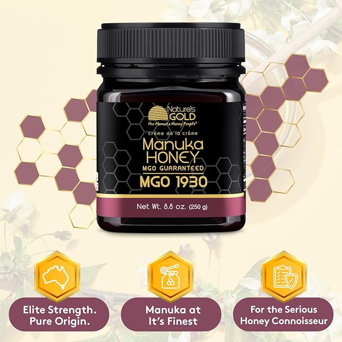 Nature’s Gold Raw Manuka Honey, Certified High MGO | Authentic MGO, 100% Pure Genuine Traceable