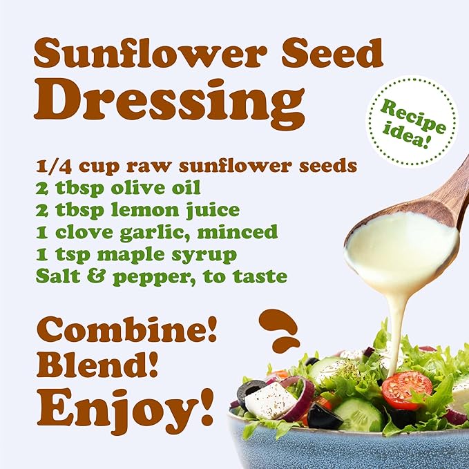 Food to Live Sunflower Seeds, 12 Pounds – Non-GMO Verified, Kernels, No Shell, Kosher, Raw, Vegan