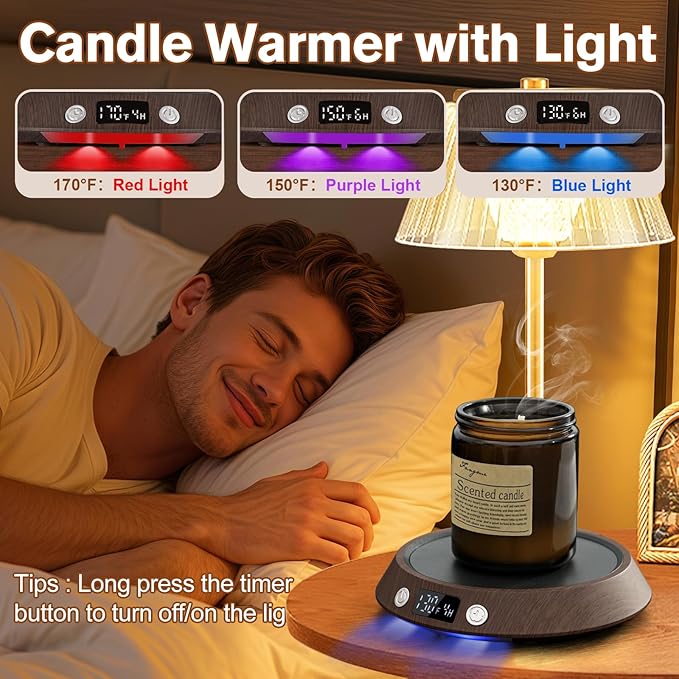 Coffee Mug Warmer – 55W Fast Heating Coffee Warmer, 3 Temperature Settings up to 170℉ with LED