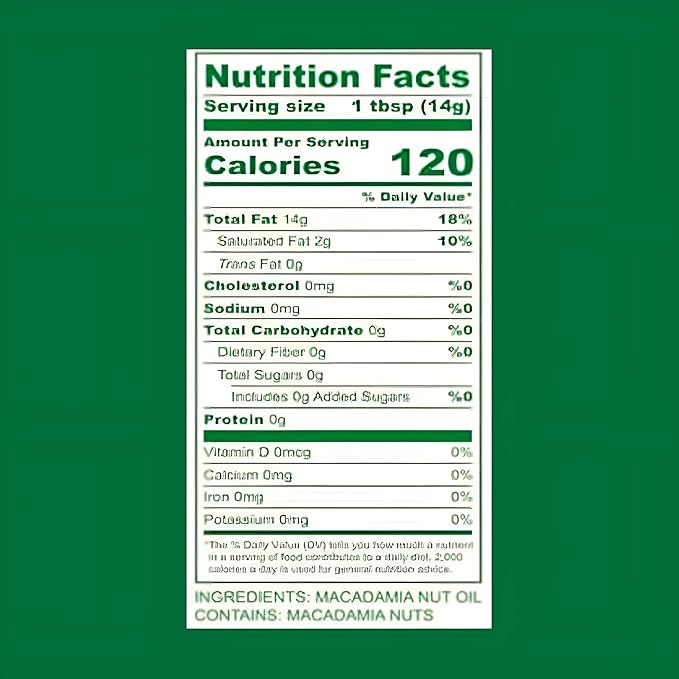 Jindilli Farms Macadamia Nut Cooking Oil- Australian Pure Cold Pressed, Unrefined, Natural Cooking