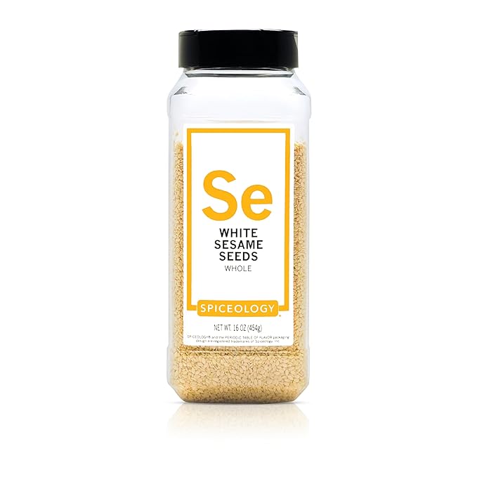 Spiceology – White Sesame Seeds – Nutty, Buttery & Toastable Flavor – Ideal for Asian Dishes