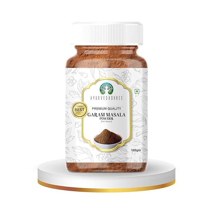 AYURVEDASHREE Garam Masala Powder (Indian 11-Spice Blend) 100gm PET Jar | All Natural | Salt-Free |