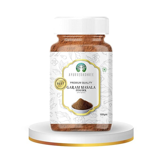 AYURVEDASHREE Garam Masala Powder (Indian 11-Spice Blend) 100gm PET Jar | All Natural | Salt-Free |