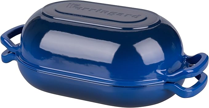 Enameled Cast Iron Sourdough Bread Oven, Dutch Oven, Loaf Cast Iron Bread Pan for Homemade Bread