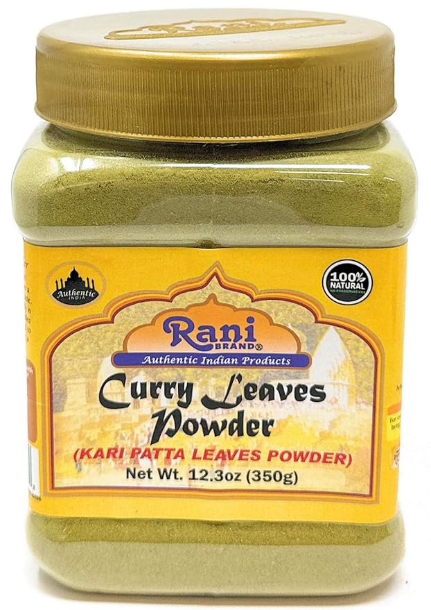 Rani Curry Leaves Powder (Kari Neem Patha) Indian Spice 12.3oz (350g) PET Jar ~ All Natural | Vegan