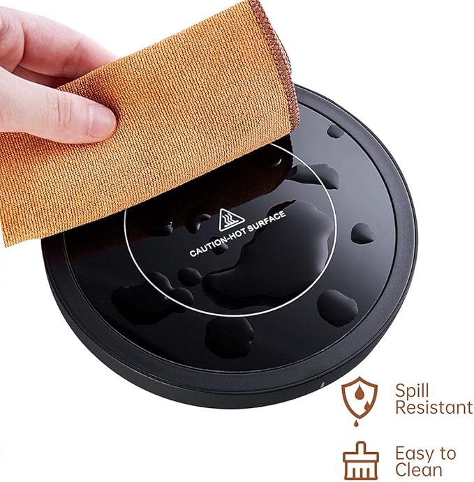 Coffee Warmer, 3-in-1 Mug Warmer with Auto Shut Off, Black, 36W Fast Heating, Perfect for Desk