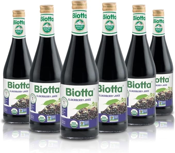Biotta Organic Elderberry Juice - Naturally Sweetened Fruit Juice For Optimal Immune Support