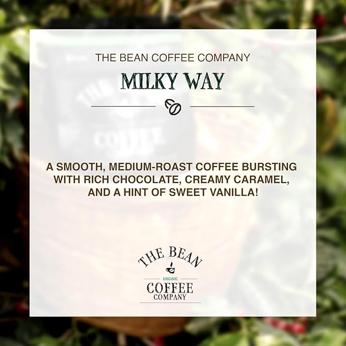 The Bean Organic Coffee Company Milky Way, Medium Roast, Ground Coffee, 5-Pound Bag, Café molido