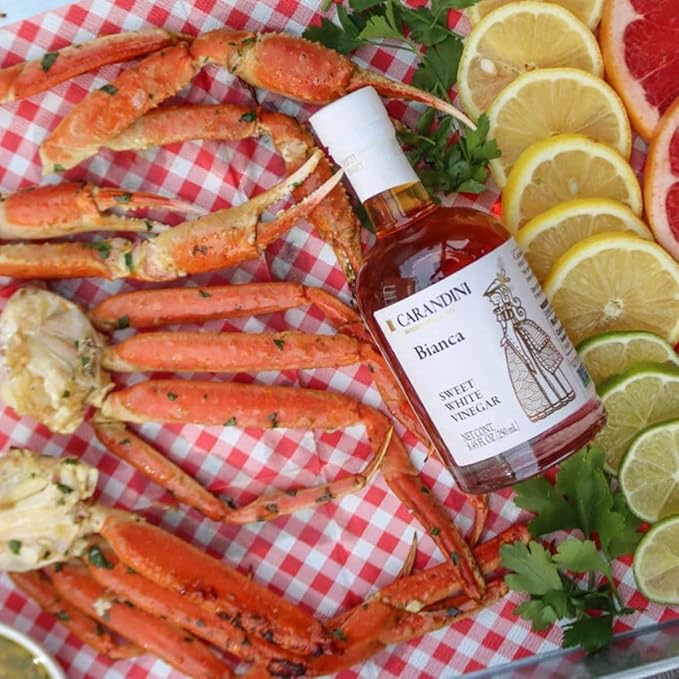 Carandini Bianca Sweet White Vinegar, Gluten-Free, Gourmet Italian White Condiment Made in Italy