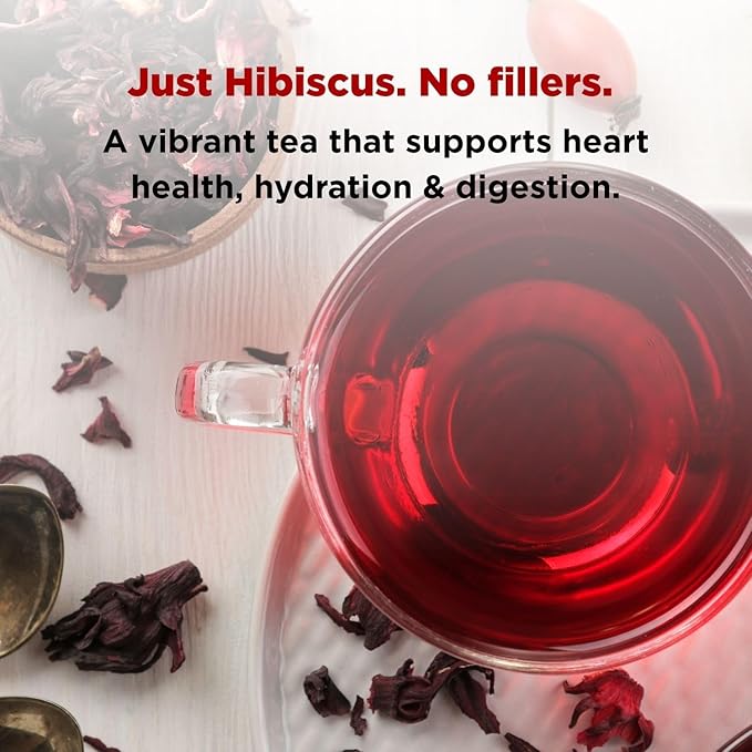 CHAYAM Hibiscus Flower Tea 30+Cups/2.1oz | Pure Dried Hibiscus Flowers Loose Leaf Tea | 100% Herbal