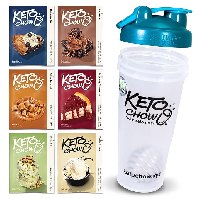 Keto Chow Essentials Kit - Keto Meal Replacement Shake Powder - Nutritionally Complete - Low Carb