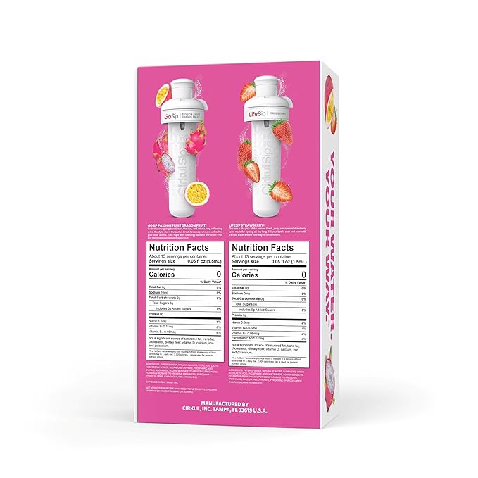 Cirkul 32oz. Hot Pink Stainless Steel Water Bottle Starter Kit with Pink Lid and 2 Flavor