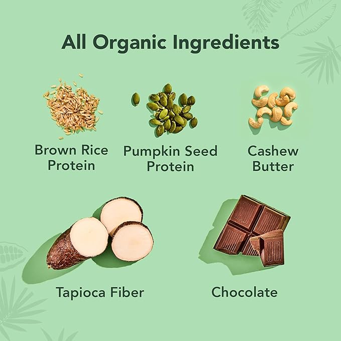 ALOHA Organic Plant-Based Protein Bars | Chocolate Fudge Brownie | Vegan, Gluten-Free, Paleo