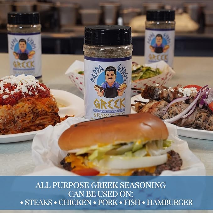 Pappa Gyros All Purpose Greek Seasoning Blend No MSG | Large Shaker 7.5 Oz | Authentic