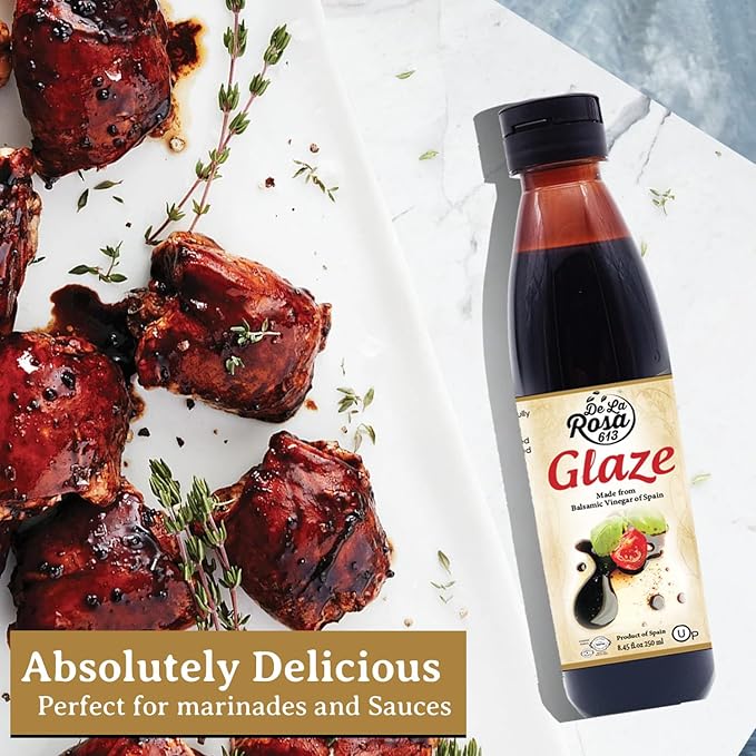 De La Rosa Balsamic Glaze, Vegan, KOSHER FOR PASSOVER, Non-GMO & Gluten Free, Great for Salad