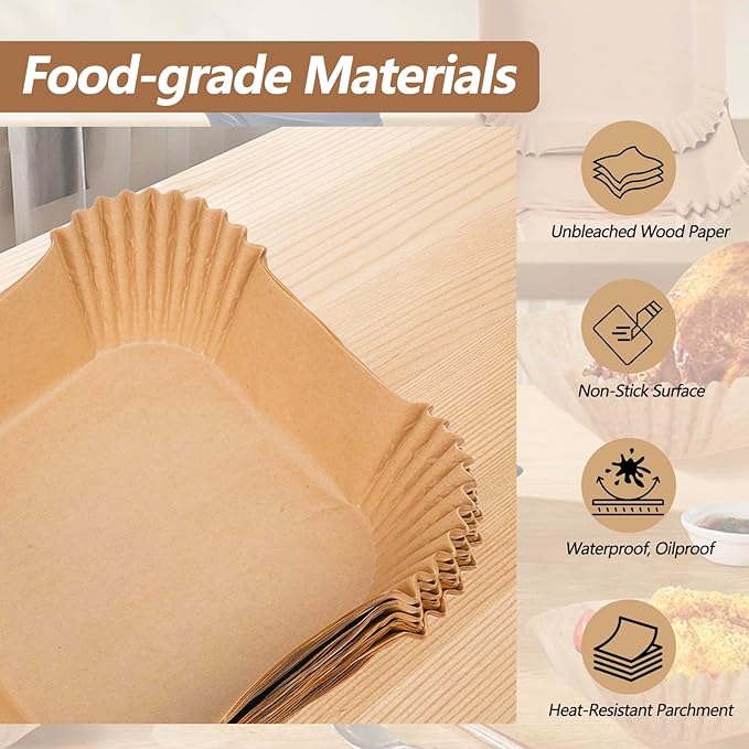 300PCS Air Fryer Liners disposable for Ninja Crispi,Air Fryer Accessories for Ninja Crispi 4-in-1