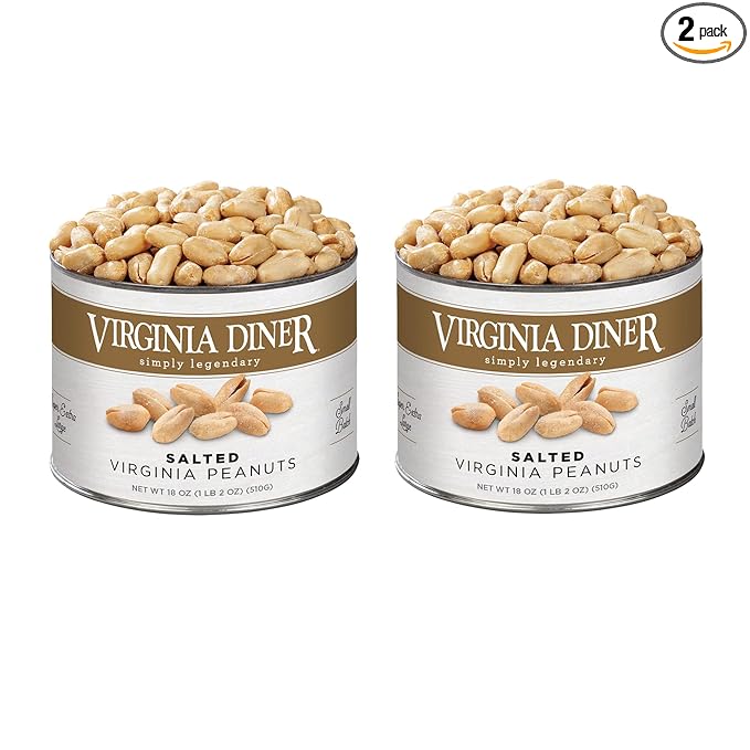 Virginia Diner Gourmet Blister Roasted All Natural XL Virginia Peanuts with Unique Crunch Heart