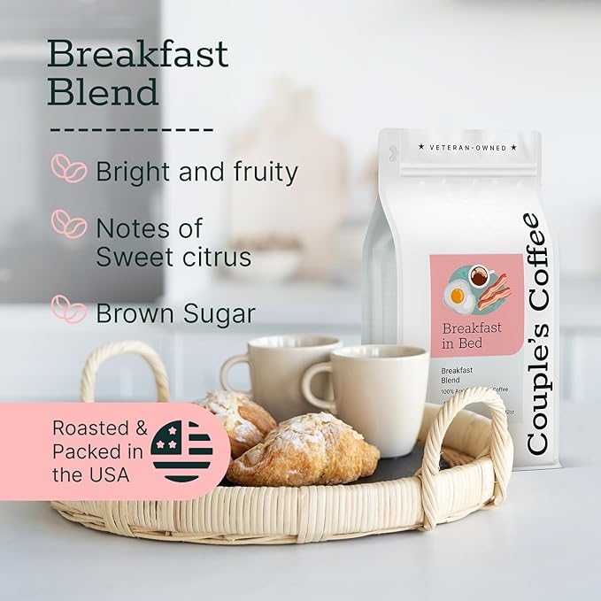 Couple?™s Coffee Ground Coffee | Gives Back to Military Families | Breakfast in Bed | Breakfast