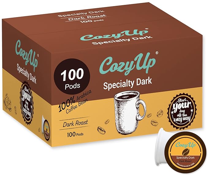 Cozy Up | 100-Count | Specialty Dark Single-Serve Coffee Pods Compatible with Keurig K-Cup Brewers