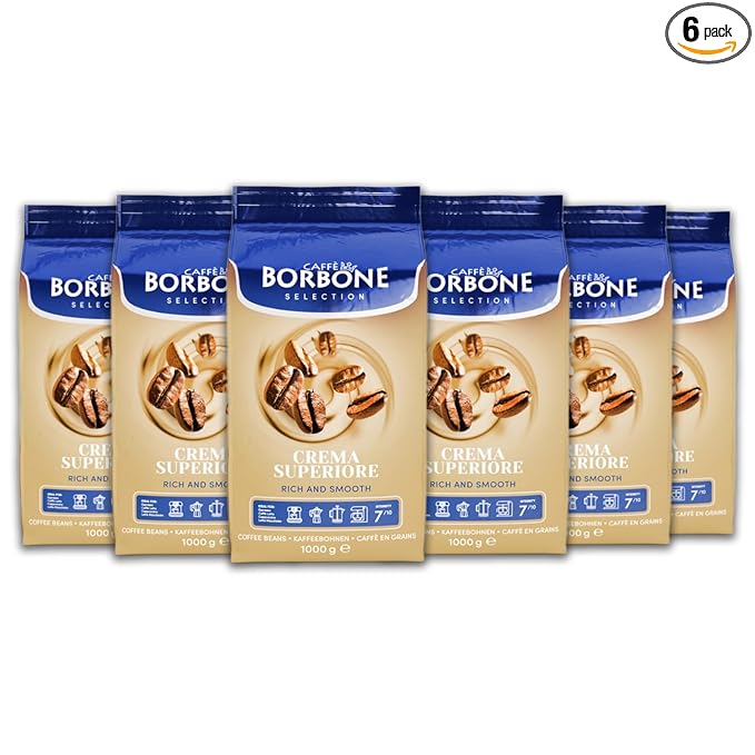 Caffè Borbone Whole Bean Coffee, Crema Superiore, Arabica and Robusta Blend - Roasted and Freshly