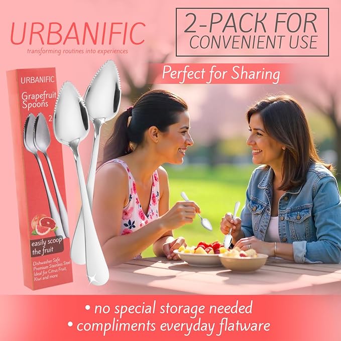 Grapefruit Spoons ??Serrated Edge Stainless Steel Spoons to Easily Cut Citrus Fruits like