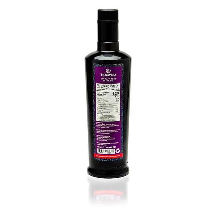 NVG NOVAVERA Memecik High Polyphenol Rich Olive Oil, Pungent Olive Oil With Green Almond Notes