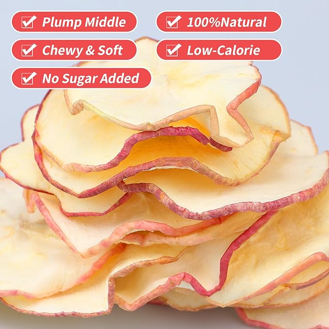 iGAOZM Dried Apple Slices,7.05oz/200g,No Sugar Added No Additives,Chewy & Soft,Dehydrated Apples