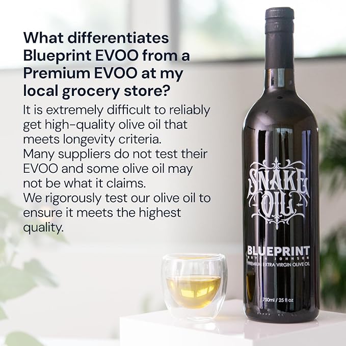 Blueprint by Bryan Johnson Olive Oil ??Snake Oil- High Polyphenol Extra Virgin Olive Oil (400+