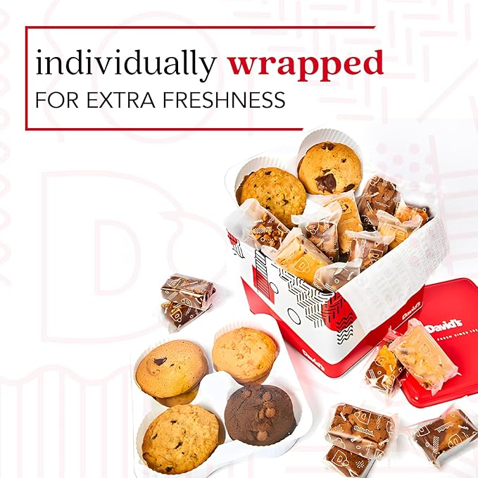 David's Cookies 5lb Assorted Cookies & Brownies Tin Gift Basket ??Fresh-Baked Delicious Gourmet