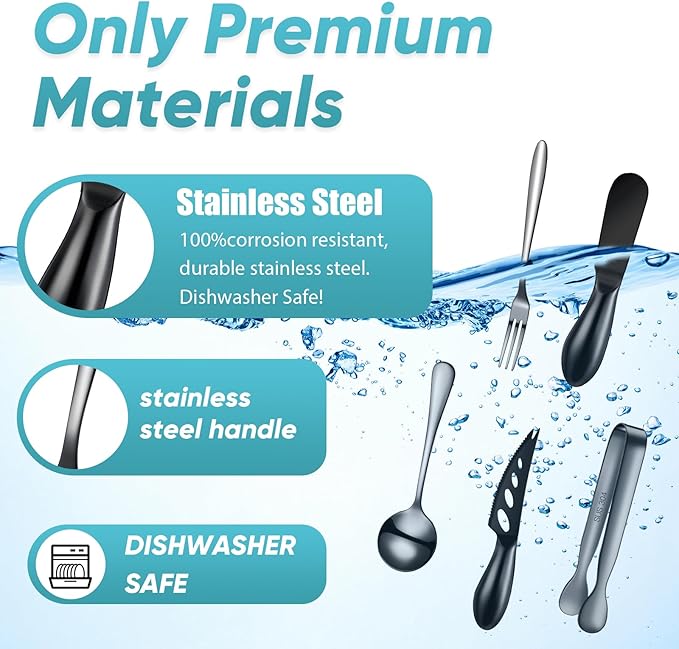 Patelai Charcuterie Board Accessories Cheese Spreader Knife Set Charcuterie Utensils Butter Knife