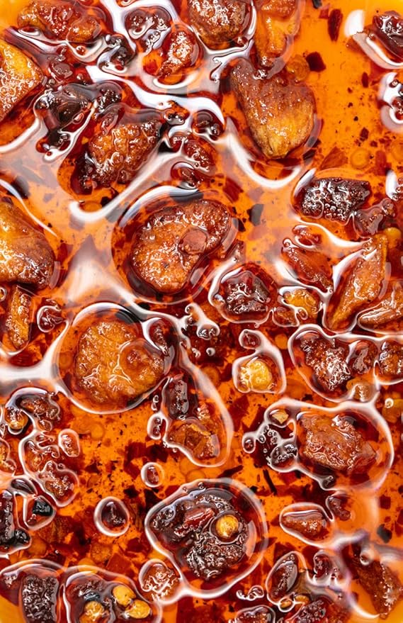 Hot Crispy Oil- Fried garlic, shallots, chili peppers and spices. Flavor bomb, Chili Crisp, Hot
