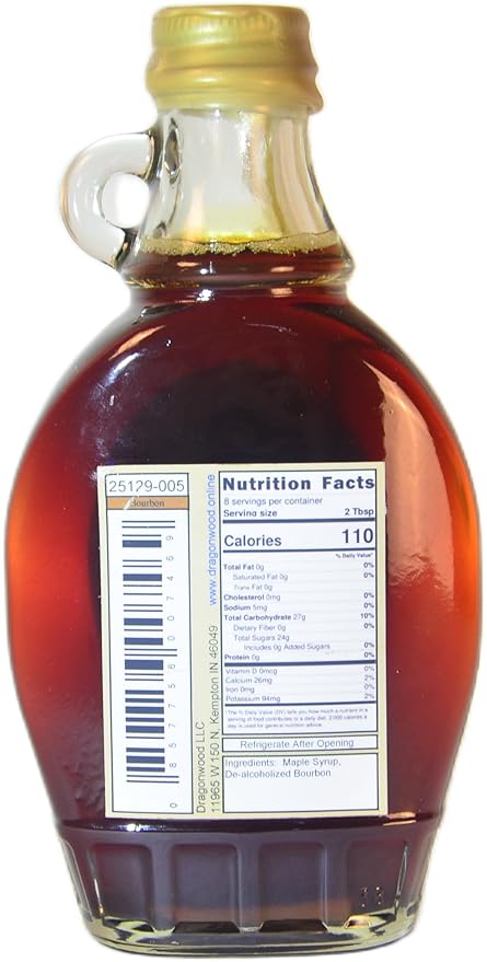 Bourbon Maple Syrup - For Pancakes and Waffles ??Made With Pure Maple Syrup And Dealcoholized