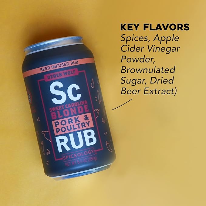 Spiceology & Derek Wolf - Sweet Carolina Blonde - Beer-Infused Barbecue Rubs, Spices and Seasonings