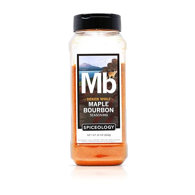 Spiceology & Derek Wolf - Maple Bourbon Seasoning - Sweet & Smoky Barbeque Rubs, Seasonings and