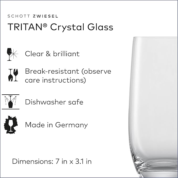 SCHOTT ZWIESEL Banquet Iced Beverage Cocktail Glass (Set of 6), Bar Glasses for Long Drinks