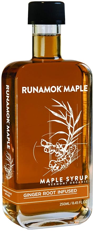 Runamok Ginger Root Infused Maple Syrup - Authentic & Real Vermont Maple Syrup | Gluten Free &